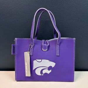 NWT Kansas State Wildcats Alan Stuart Creations Purple Small Tote Purse
